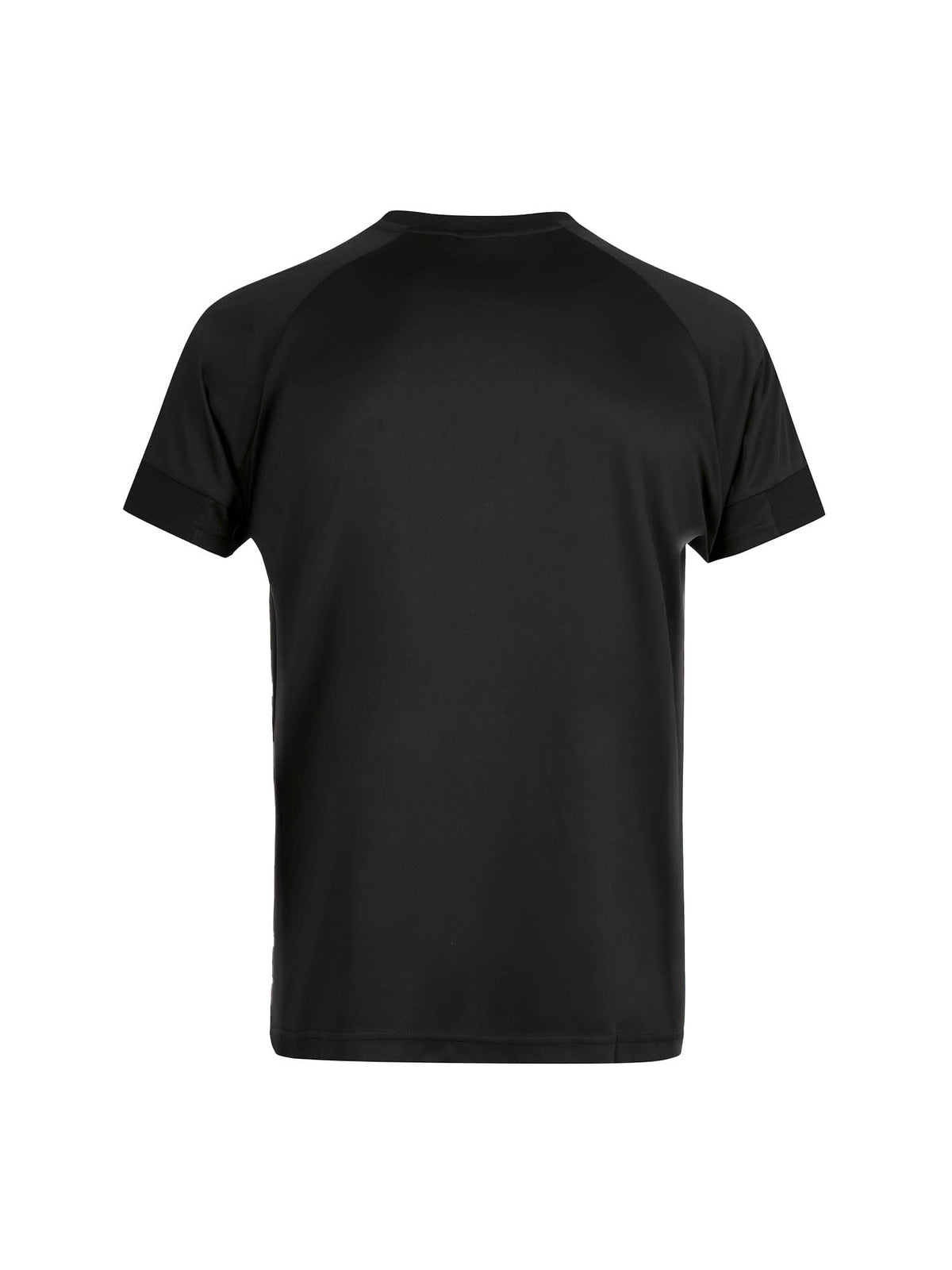 Men's black t-shirt with crew neck and short sleeves - detail view 1.