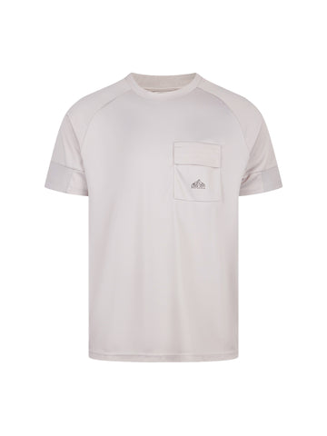 Men's grey t-shirt with crew neck and short sleeves, front view