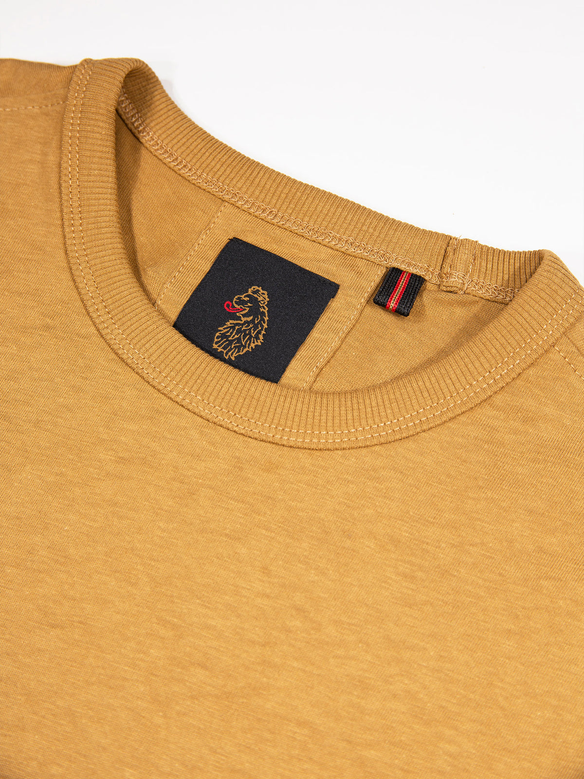 Men's yellow t-shirt with crew neck and short sleeves - detail view 1.