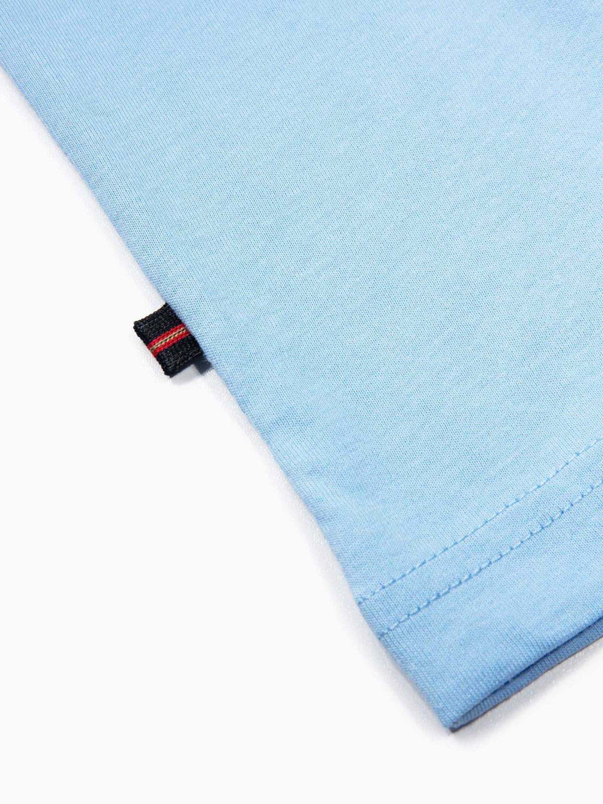 Men's blue-1 t-shirt with crew neck and short sleeves, detail view 3