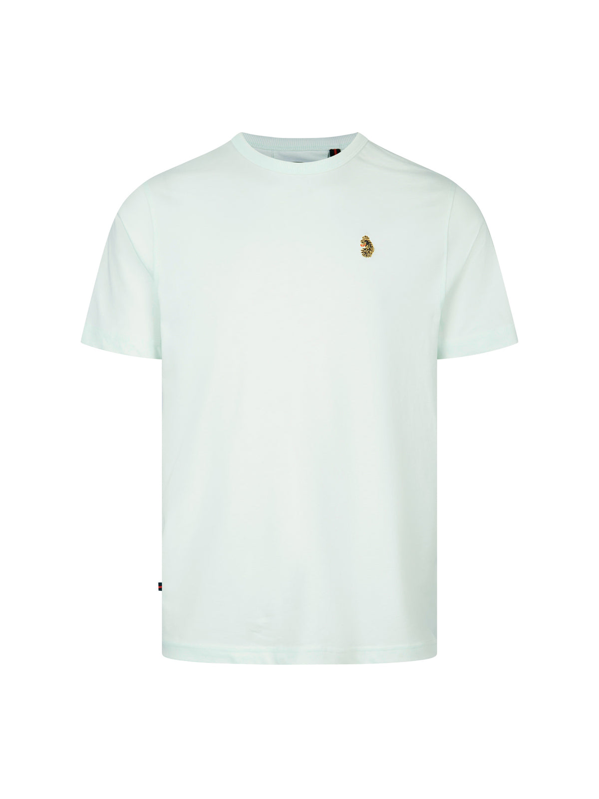 Men's green t-shirt with crew neck and short sleeves, front view