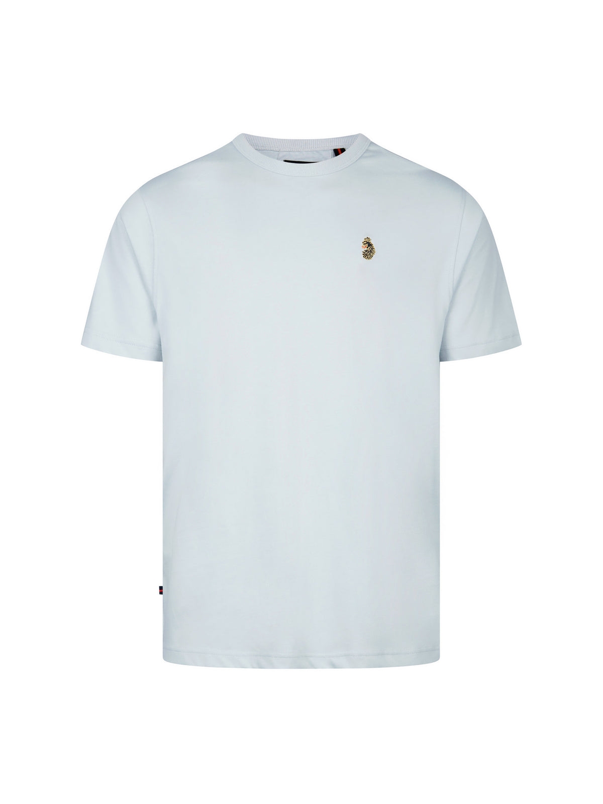 Men's blue-1 t-shirt with crew neck and short sleeves, front view