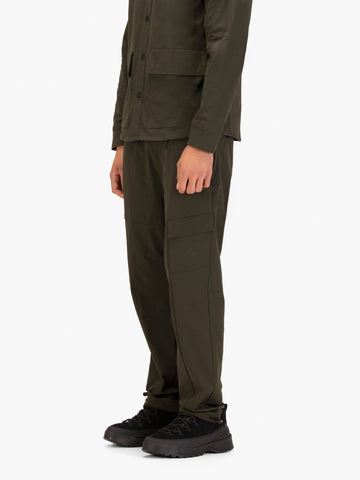 Men's green joggers.