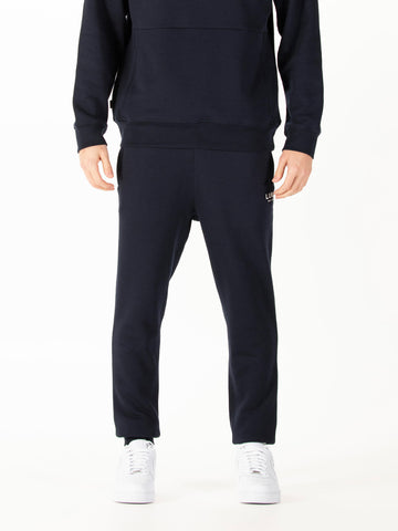 Men's navy joggers.