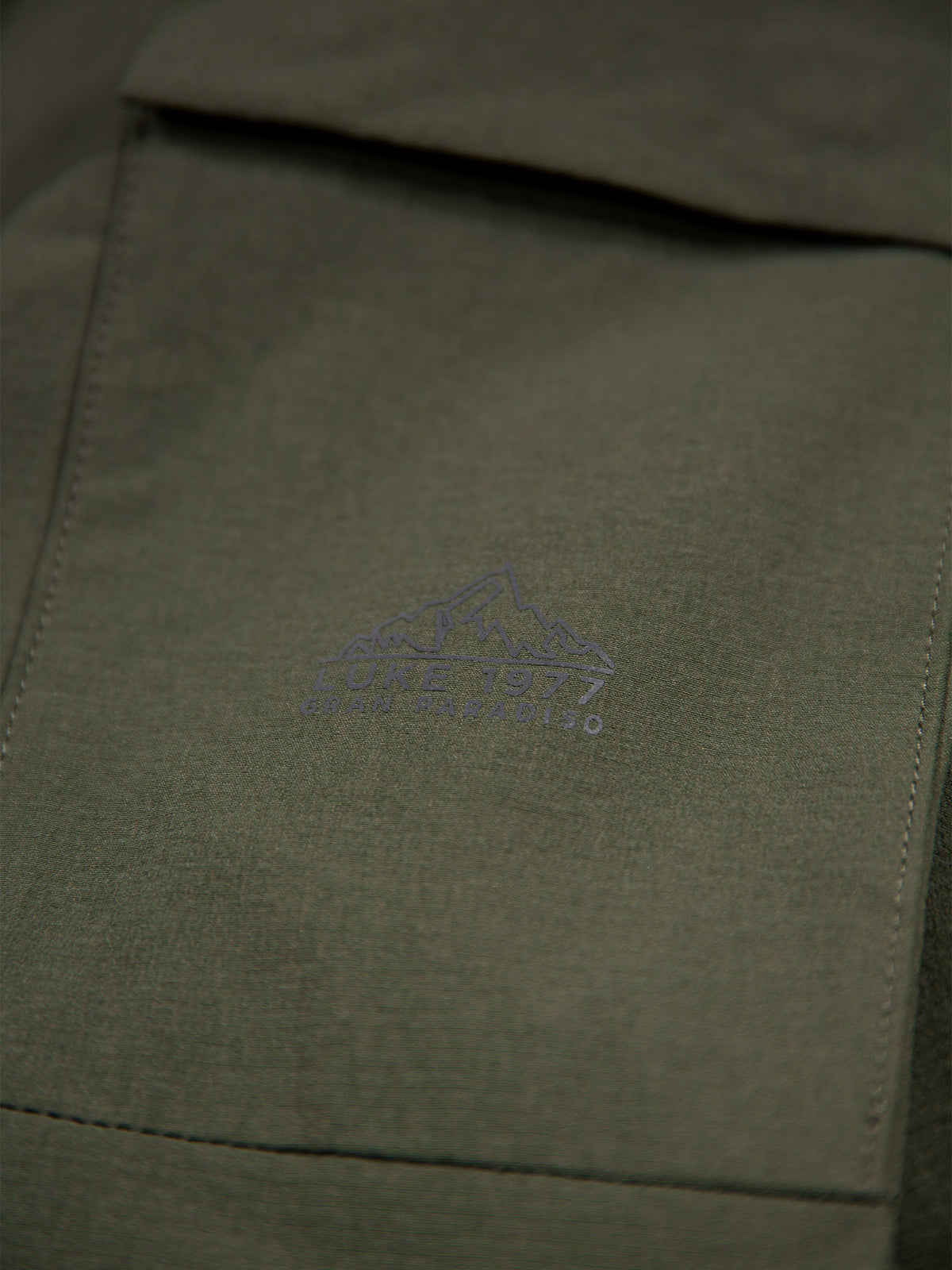 Men's green jacket with zip-up front.