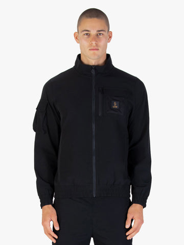 Men's black jacket.