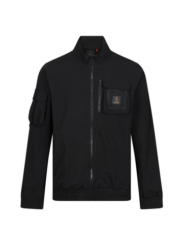 Men's black jacket.