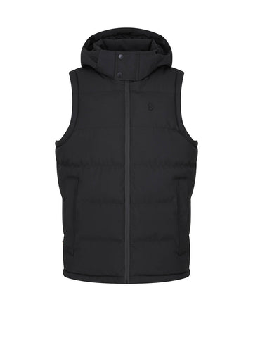 Vienna Quilted Hooded Gilet - Black