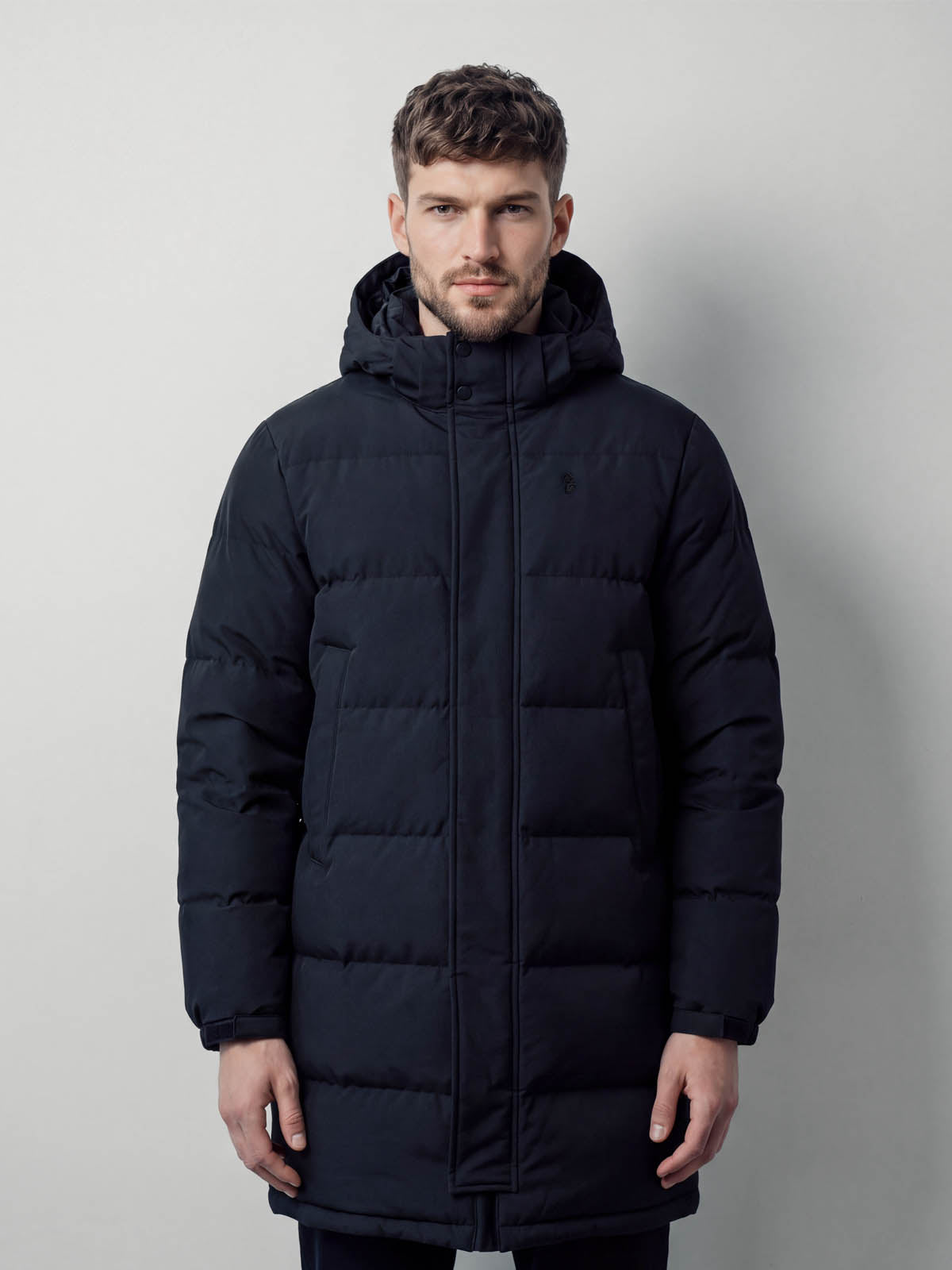 Long Auckland Padded Coat - Black
