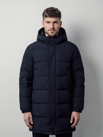 Long Auckland Padded Coat - Black