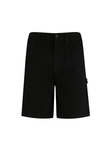 Men's black shorts with drawstring waistband.