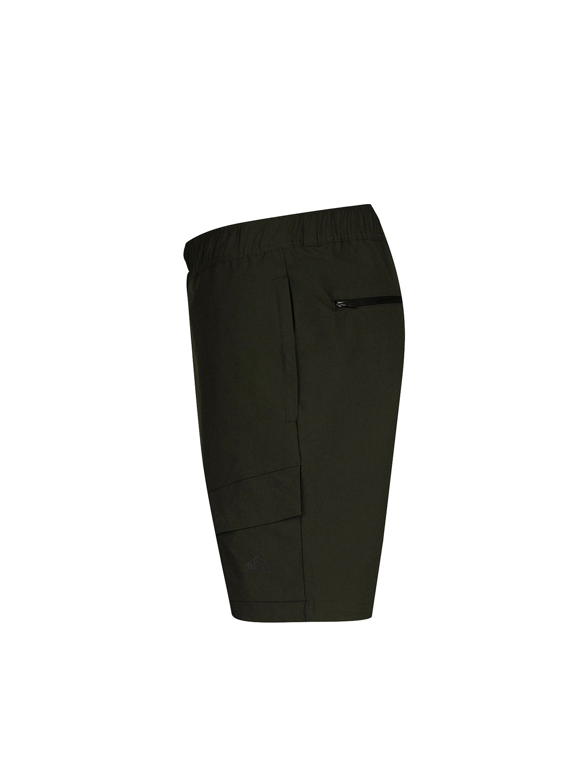 Men's green shorts with drawstring waistband.