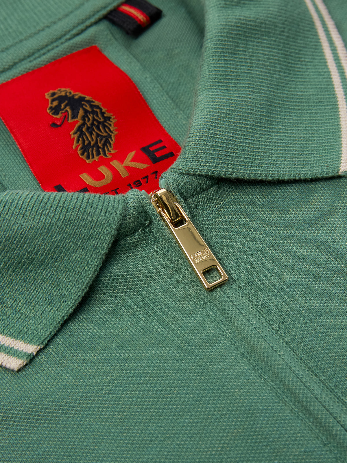 Texas Tip 2500 Cotton Pique Zip Neck Polo Shirt - Green