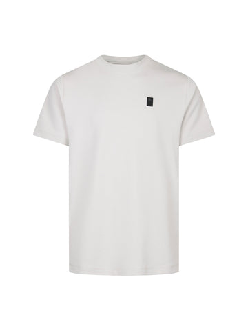 Men's relaxed-fit grey t-shirt with crew neck and short sleeves, front view