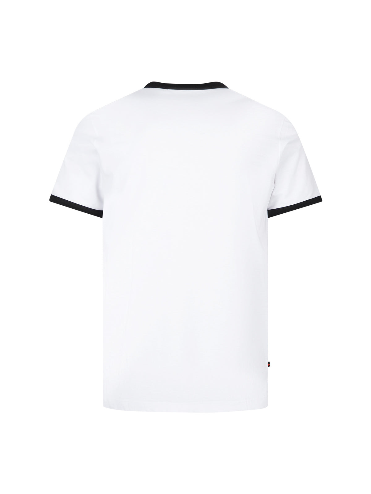 Men's white t-shirt with crew neck and short sleeves, detail view 1