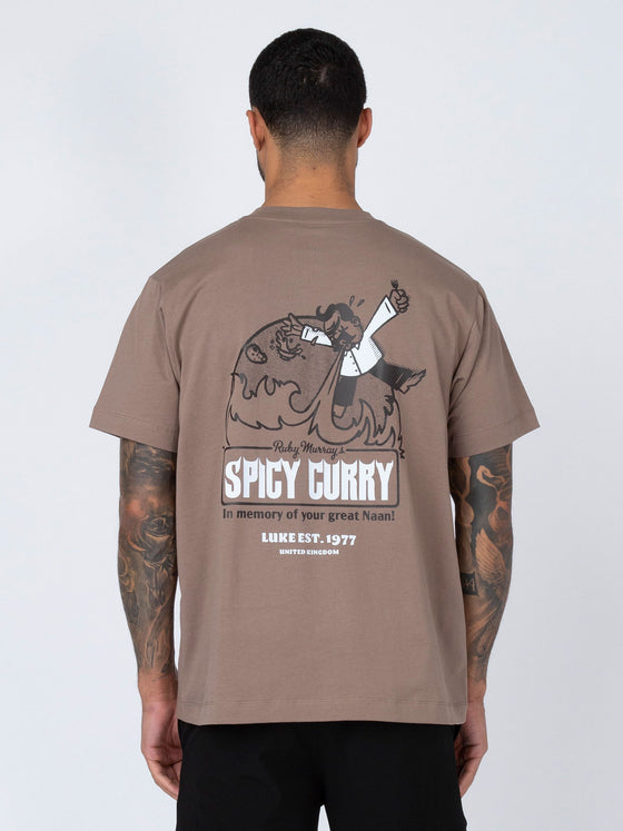 DODGY DINERS SPICY CURRY PRINTED T-SHIRT