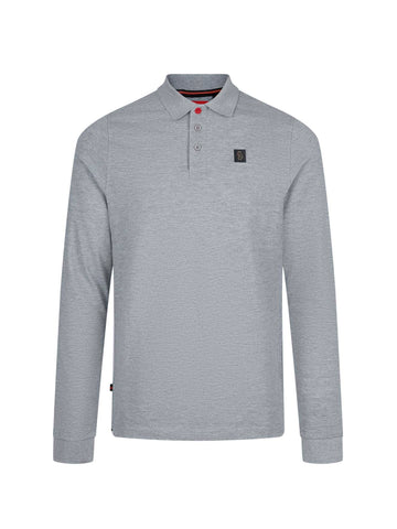 Williams 2500 Cotton Piqué Long Sleeve Polo Shirt - Marl Grey