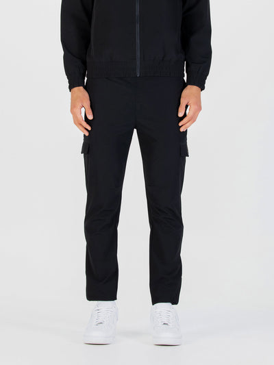 Semantic Pocket Detail Cargo Trousers - Black