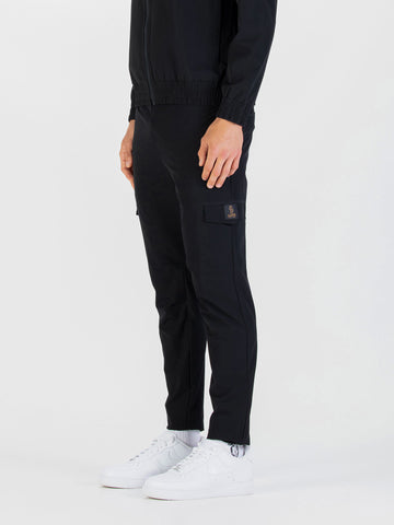 Semantic Pocket Detail Cargo Trousers - Black