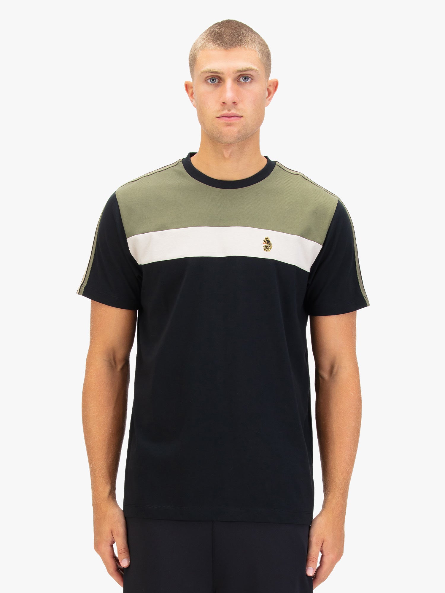 MILKO PECKER CONTRAST PANEL T-SHIRT