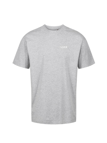 Men's relaxed-fit grey t-shirt with crew neck and short sleeves - front view.