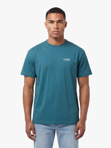 Exquisite Relaxed Fit Cotton T-Shirt - Teal
