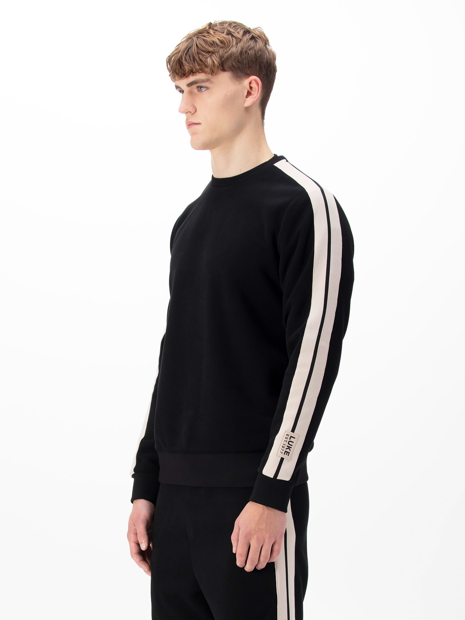 MASSACHUSETTS TAPE DETAIL SWEATSHIRT