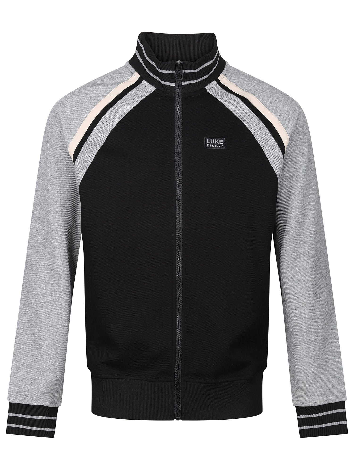 MALONE ZIP THROUGH TEXTURED SWEATSHIRT