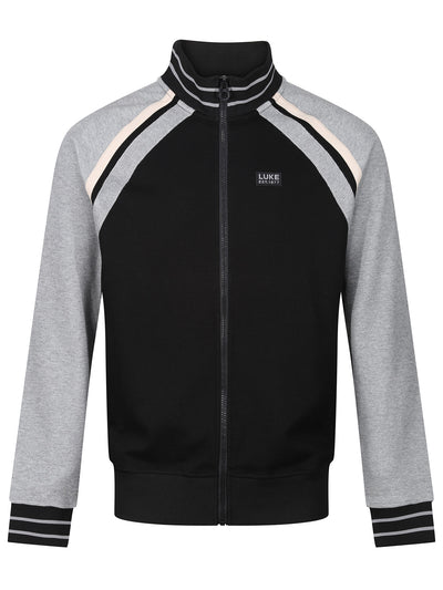 MALONE ZIP THROUGH TEXTURED SWEATSHIRT