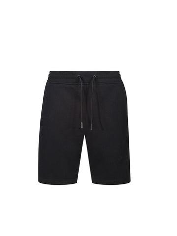 Men's black shorts with drawstring waistband.