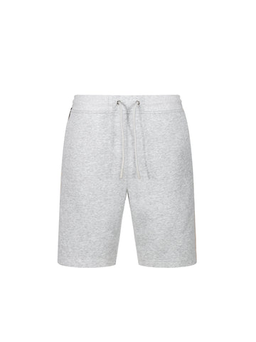 Men's grey shorts with drawstring waistband.