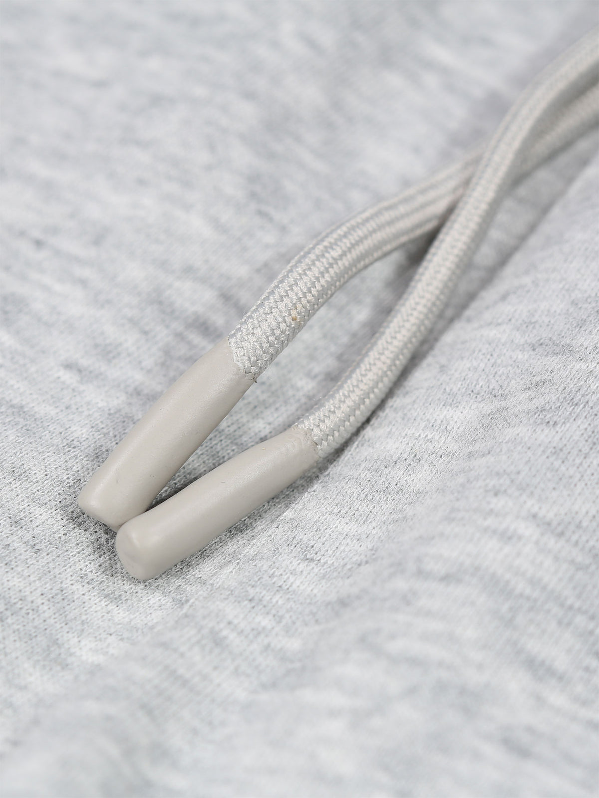 Men's grey shorts with drawstring waistband.