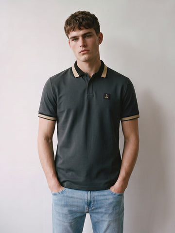 Makati Cotton Pique Polo Shirt - Charcoal