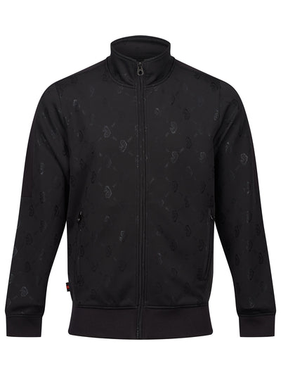 RONALDO OVERPRINT ZIP THROUGH SWEATSHIRT