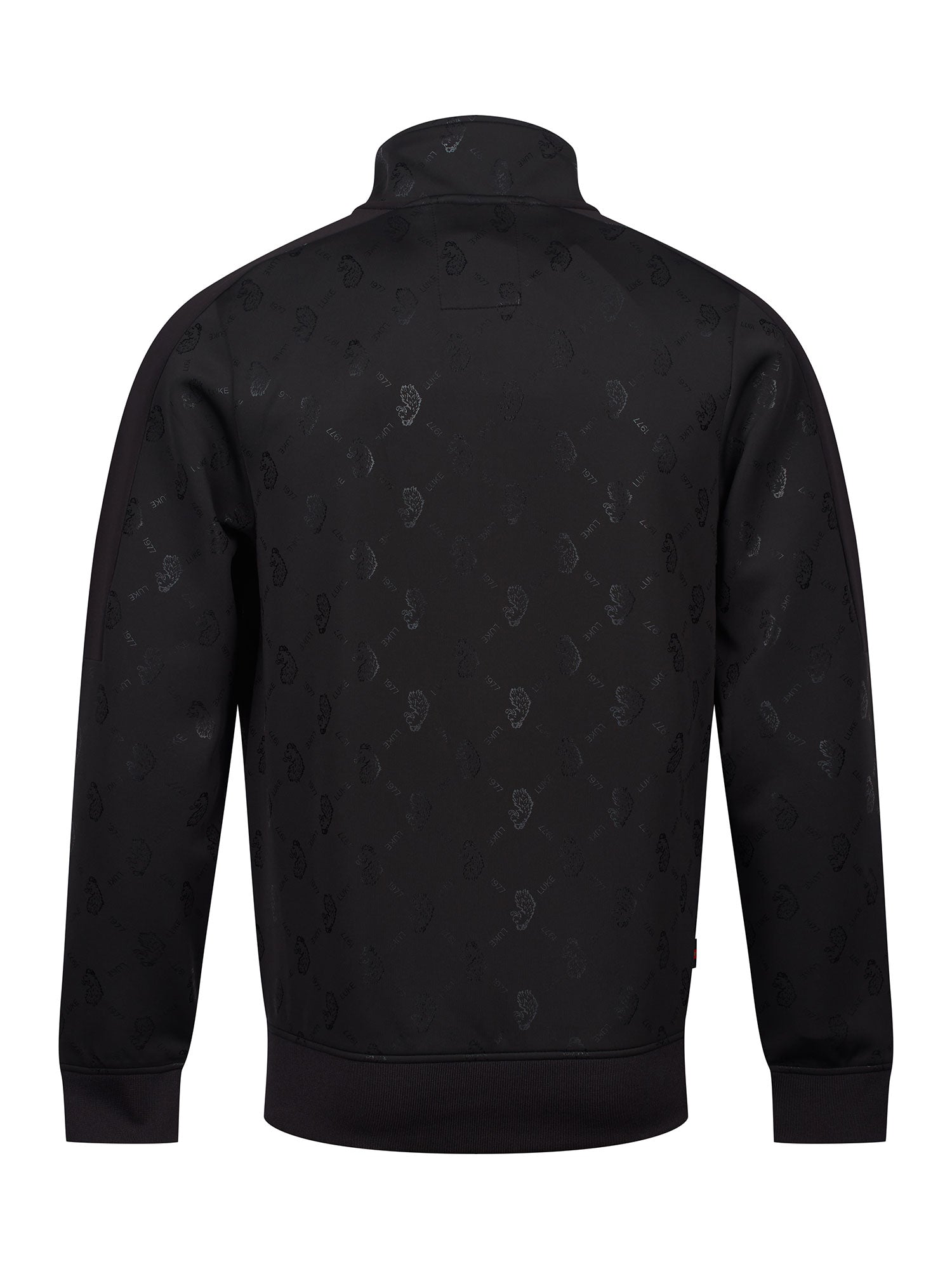 RONALDO OVER PRINT ZIP FUNNEL NECK SWEATSHIRT