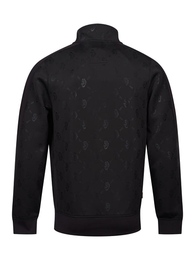 RONALDO OVERPRINT ZIP THROUGH SWEATSHIRT