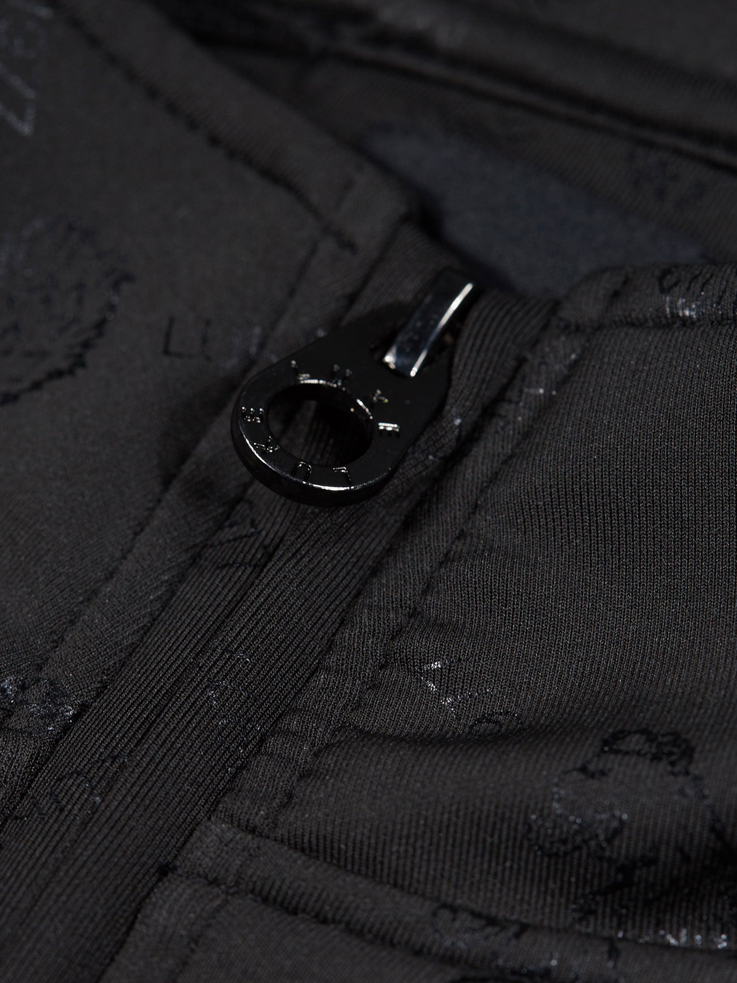 RONALDO OVER PRINT ZIP FUNNEL NECK SWEATSHIRT