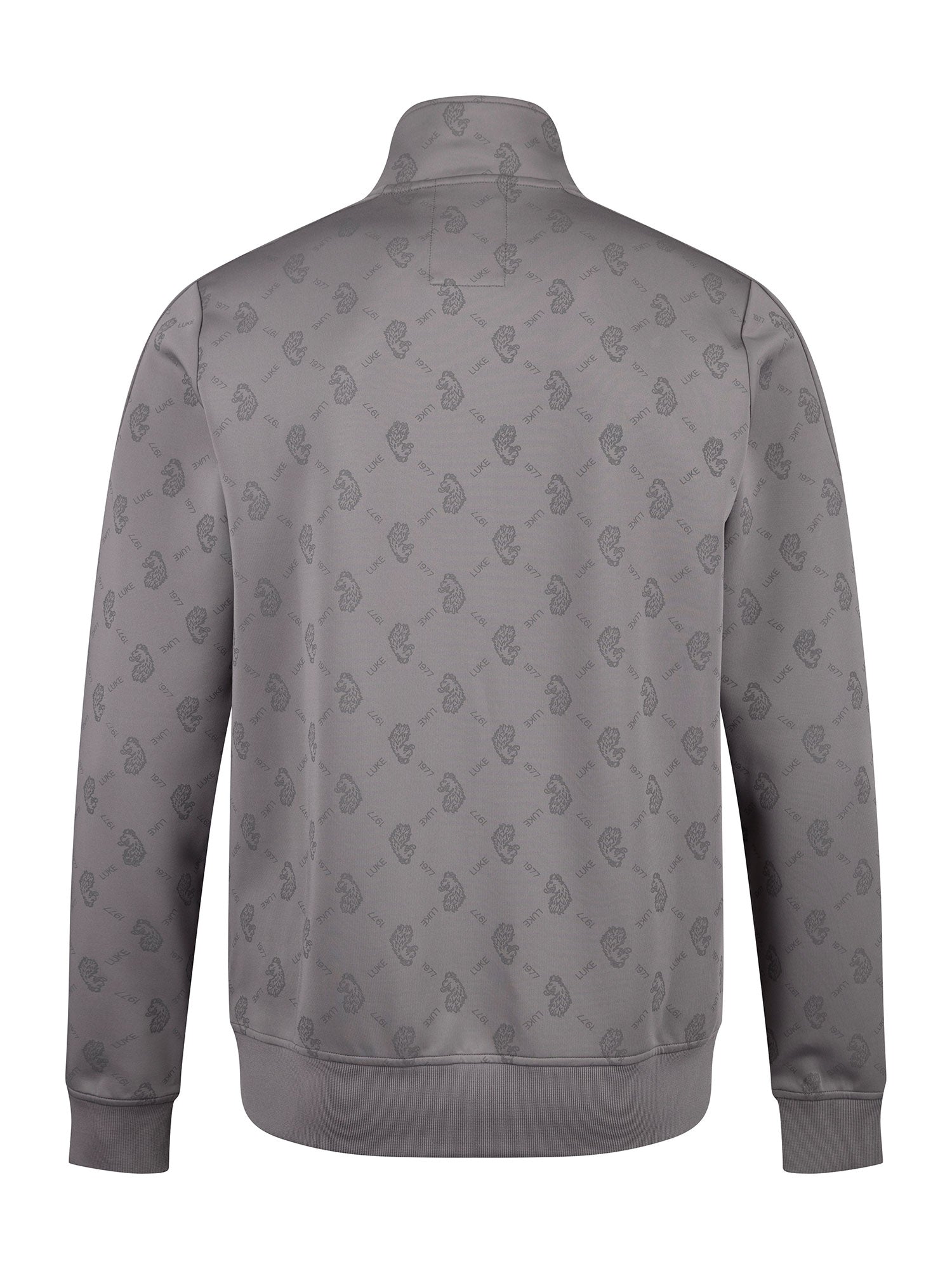 RONALDO OVERPRINT ZIP FUNNEL NECK SWEAT