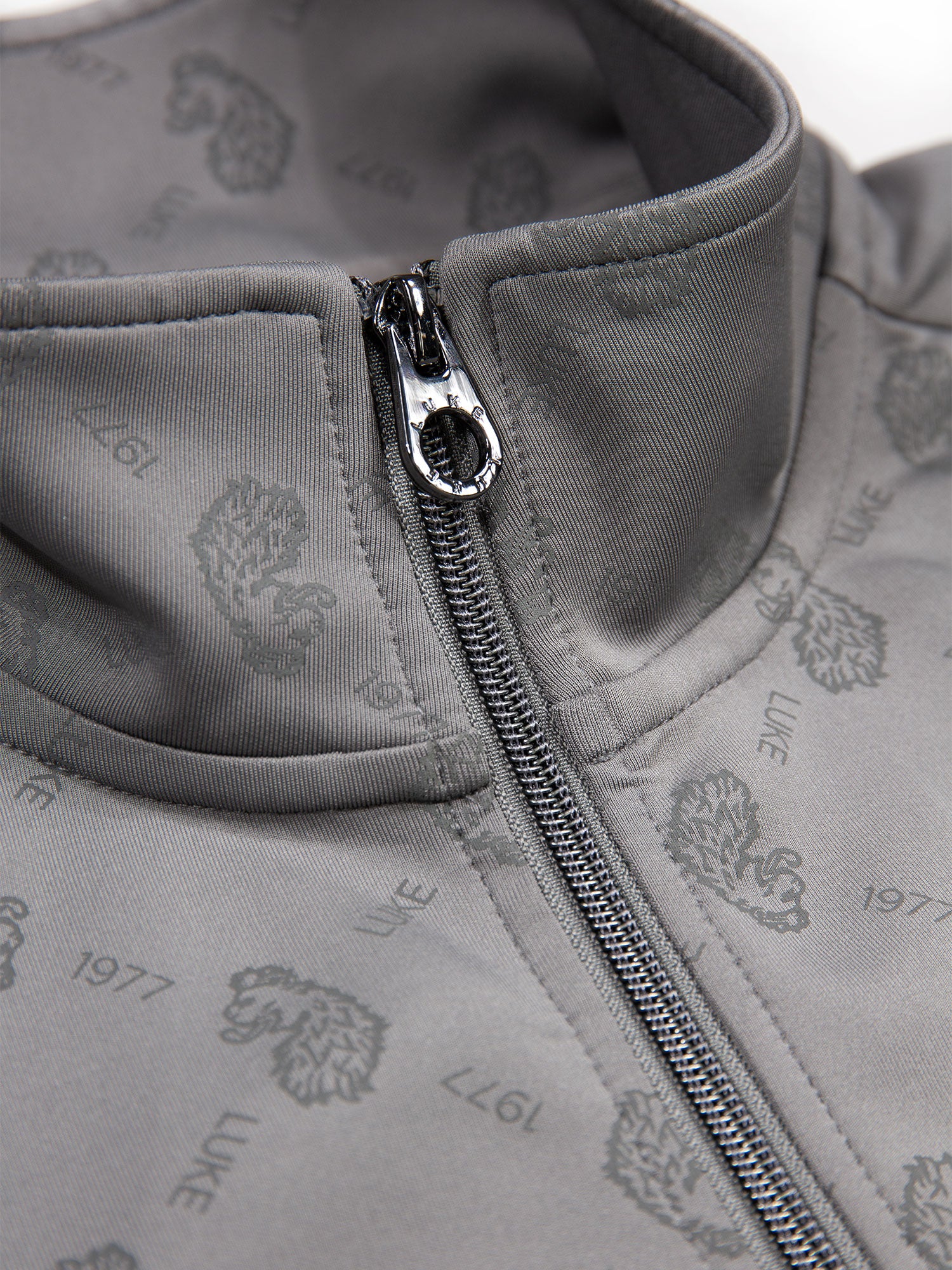 RONALDO OVERPRINT ZIP FUNNEL NECK SWEAT