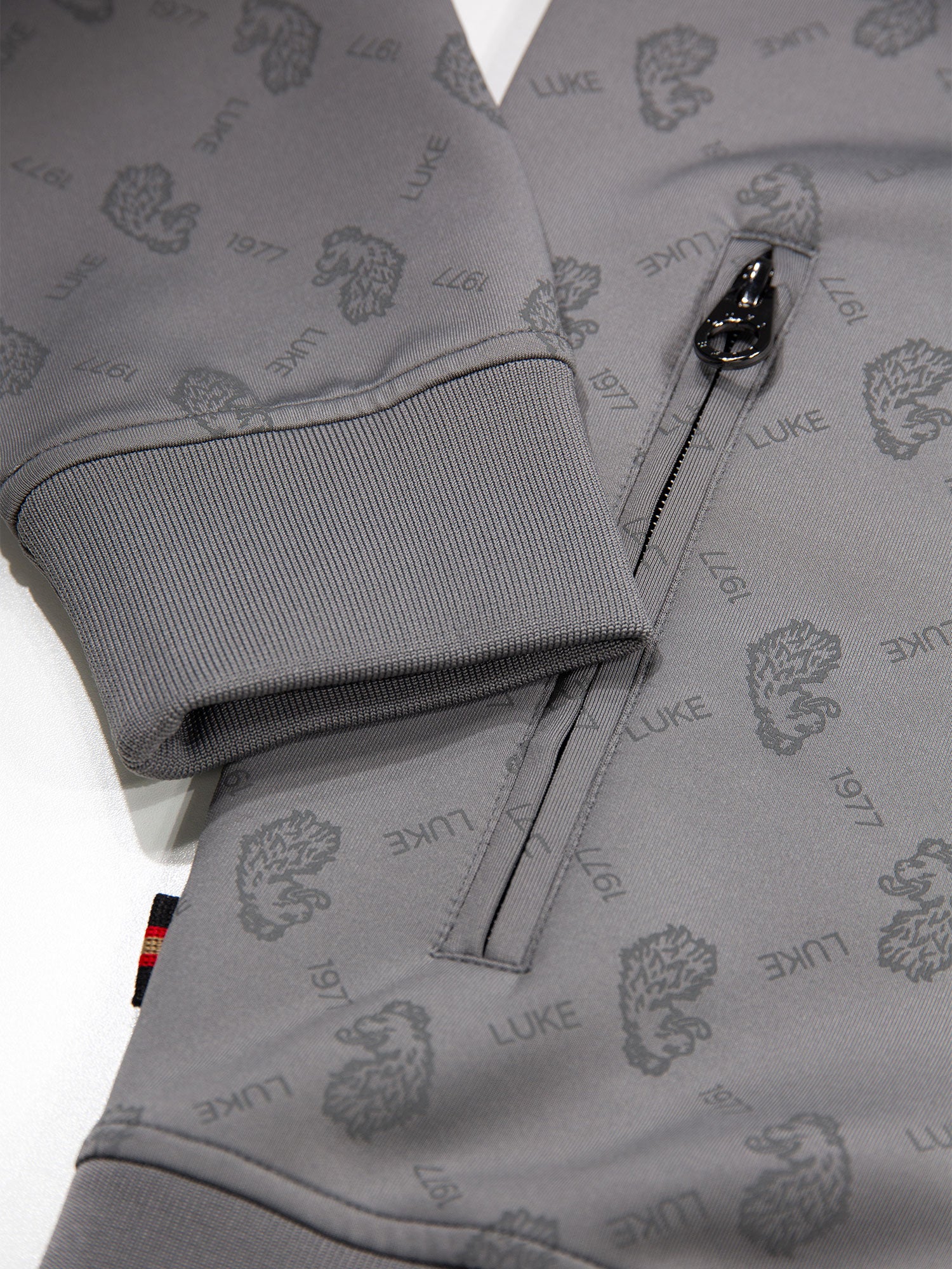 RONALDO OVERPRINT ZIP FUNNEL NECK SWEAT