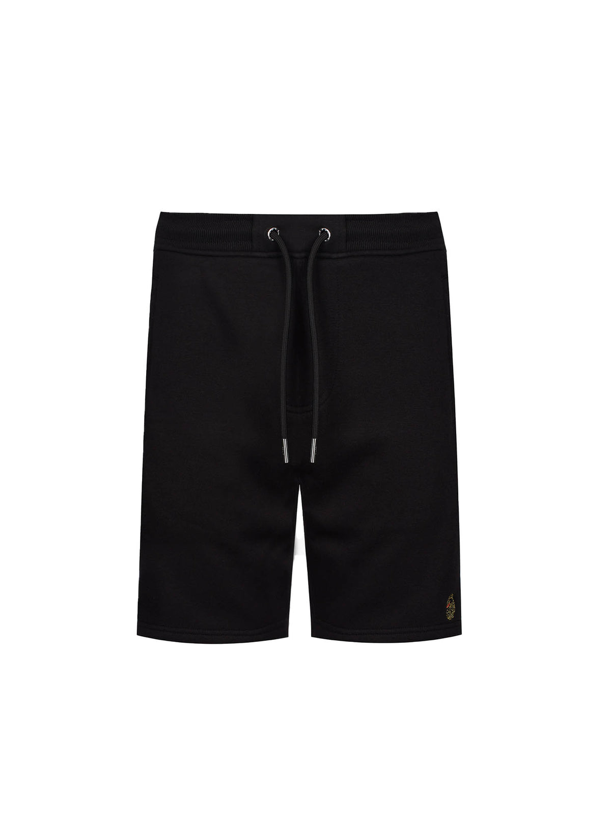 Men's black shorts with drawstring waistband.