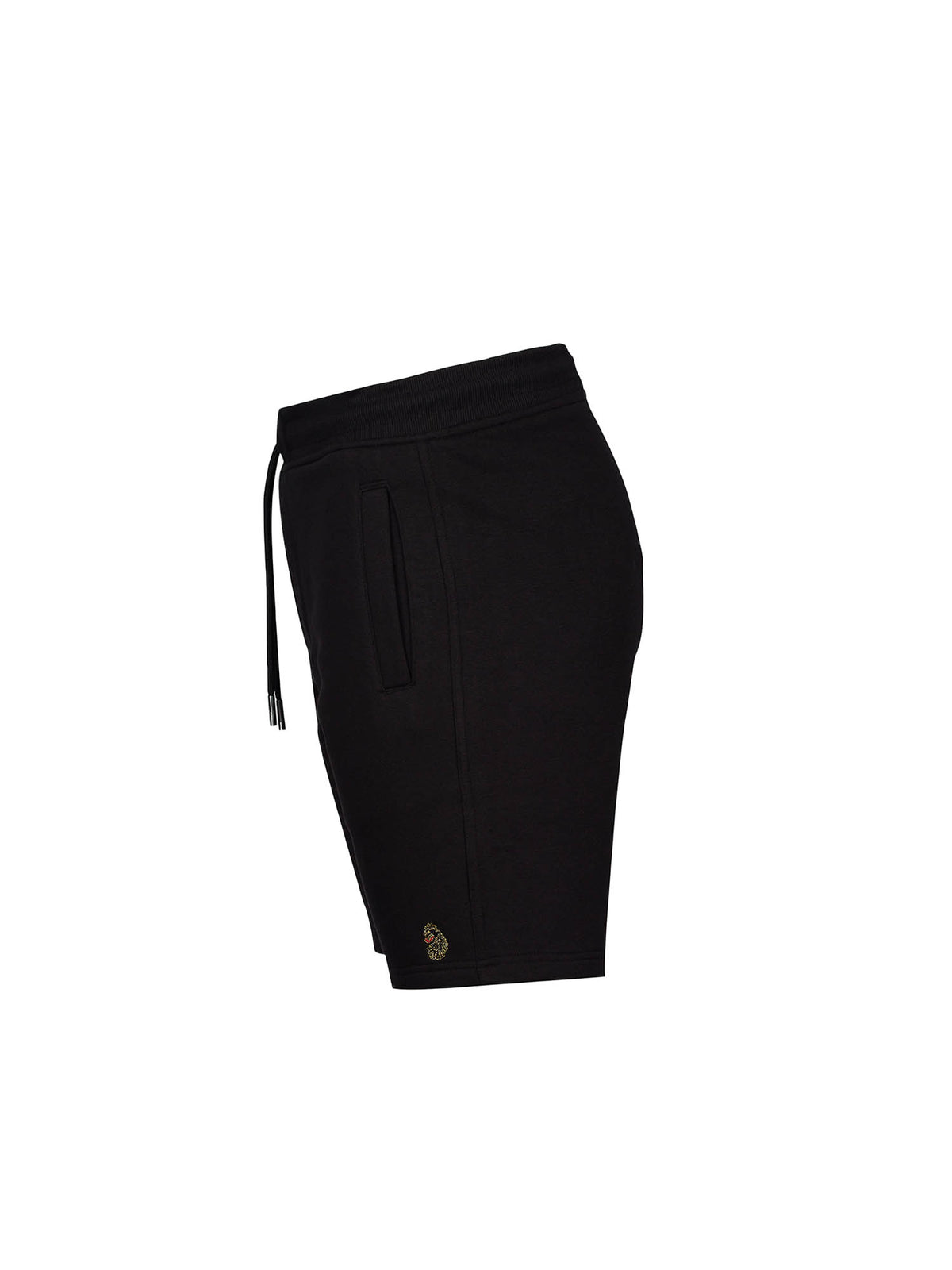 Men's black shorts with drawstring waistband.