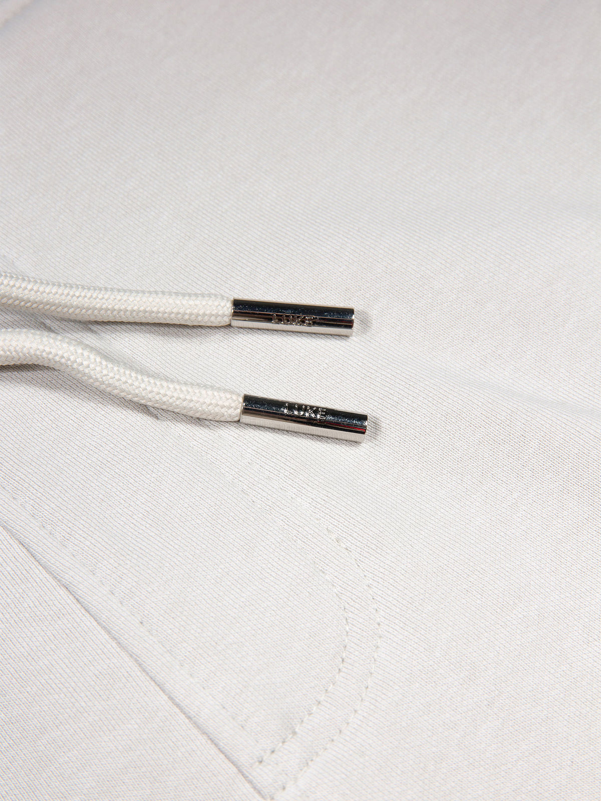 Men's grey shorts with drawstring waistband, detail view 2