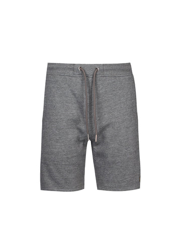 Men's grey shorts with drawstring waistband.