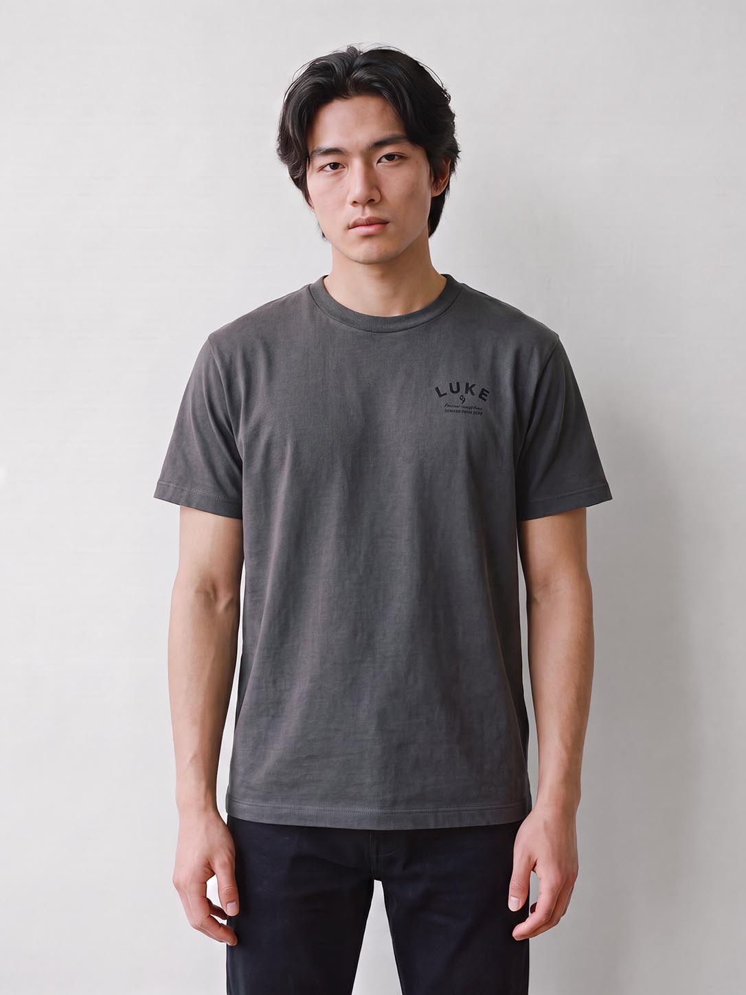 Drayton Relaxed Fit Pima Cotton T-Shirt - Charcoal
