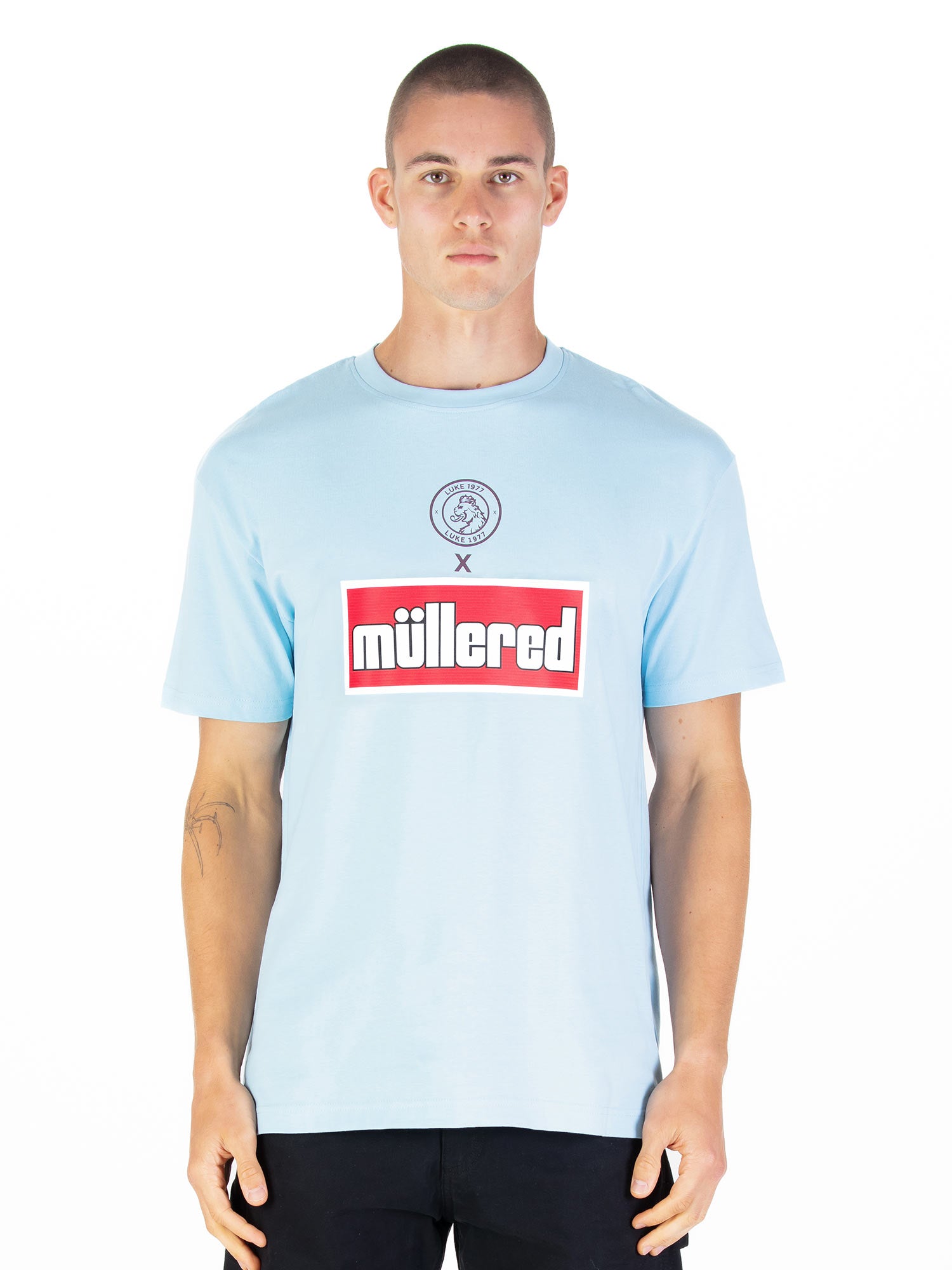 MULLERED DUAL PRINTED T-SHIRT