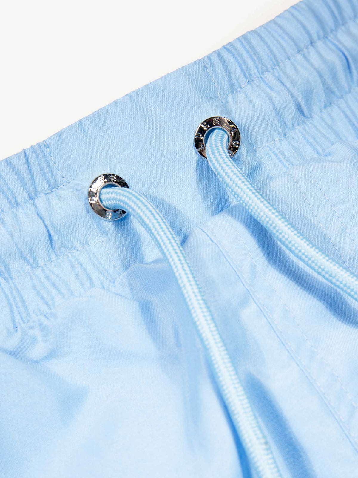 Men's blue-1 swim shorts with drawstring waistband, detail view 1