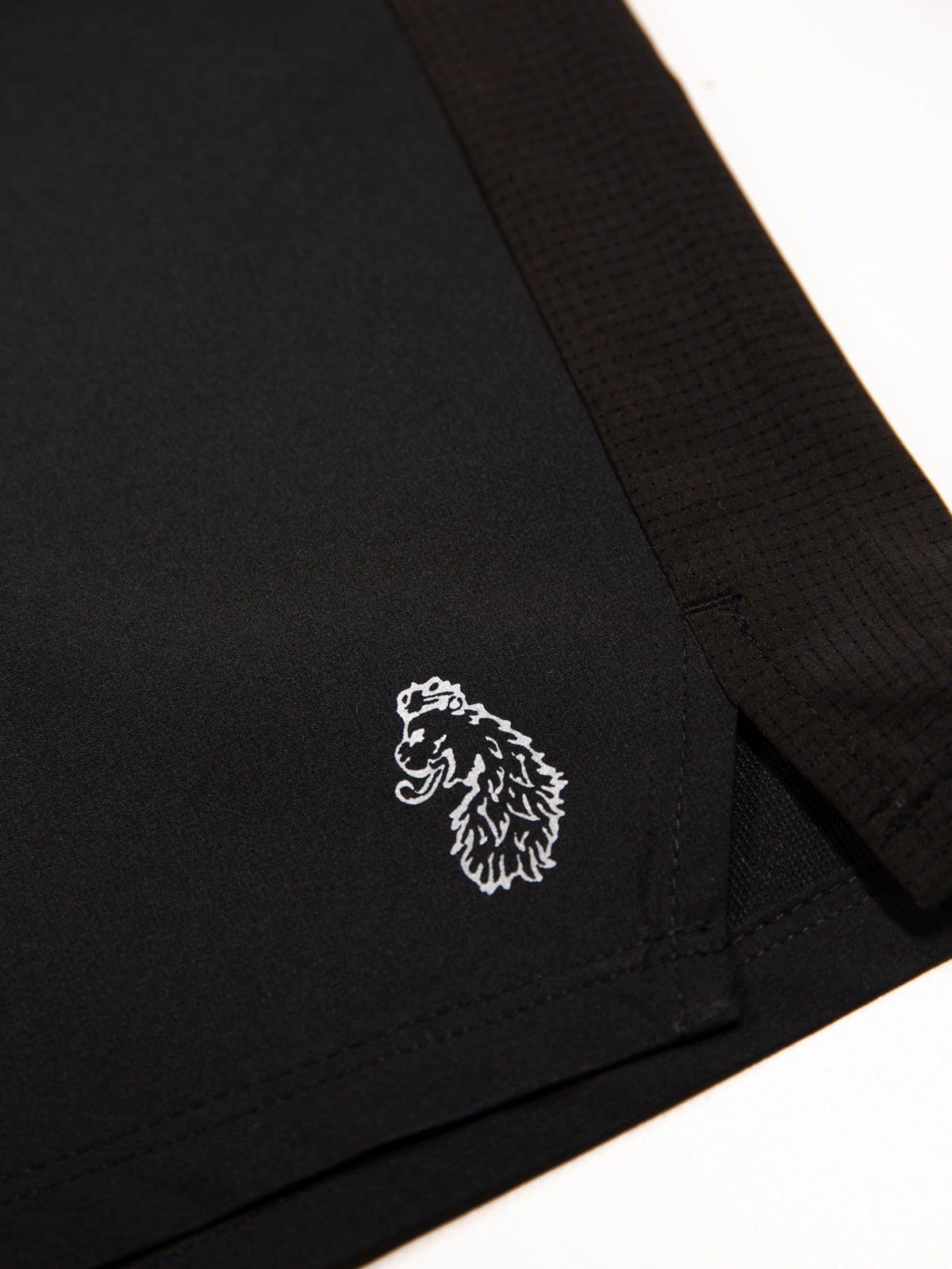 Men's black shorts with drawstring waistband.