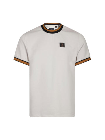 Coron Honeycomb Stripe Pique T-Shirt - Grey