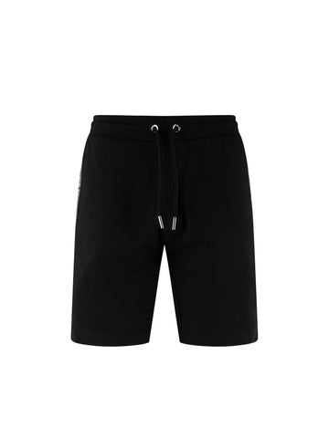 Men's black shorts with drawstring waistband.